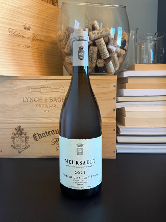 Wine bottle labeled 'Domaine des Comtes Lafon Meursault 2021'.